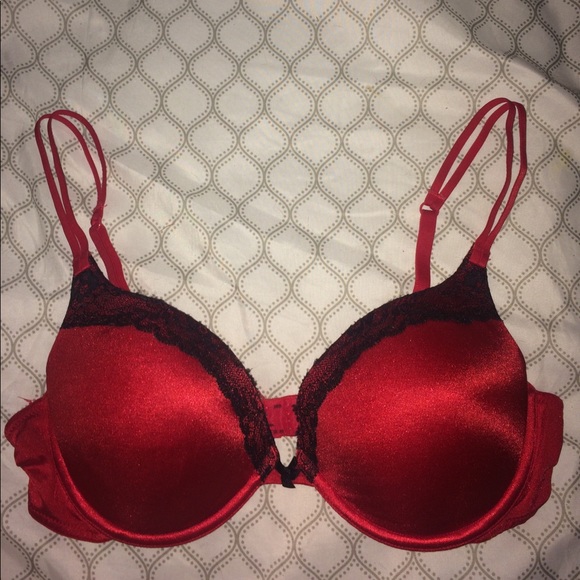 Laced Red Push up Bra - Picture 1 of 2