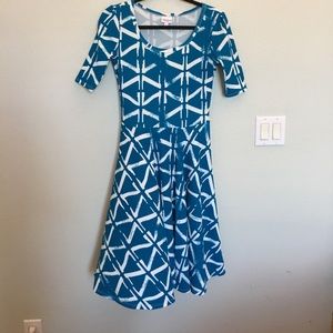 Turquoise Lularoe Nicole dress