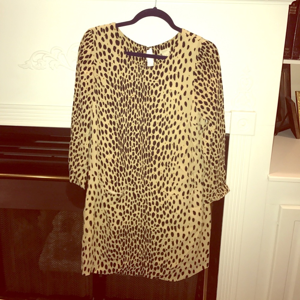 Leopard print J. Crew dress