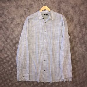 Vince sport shirt, long sleeve, Light grey/blue
