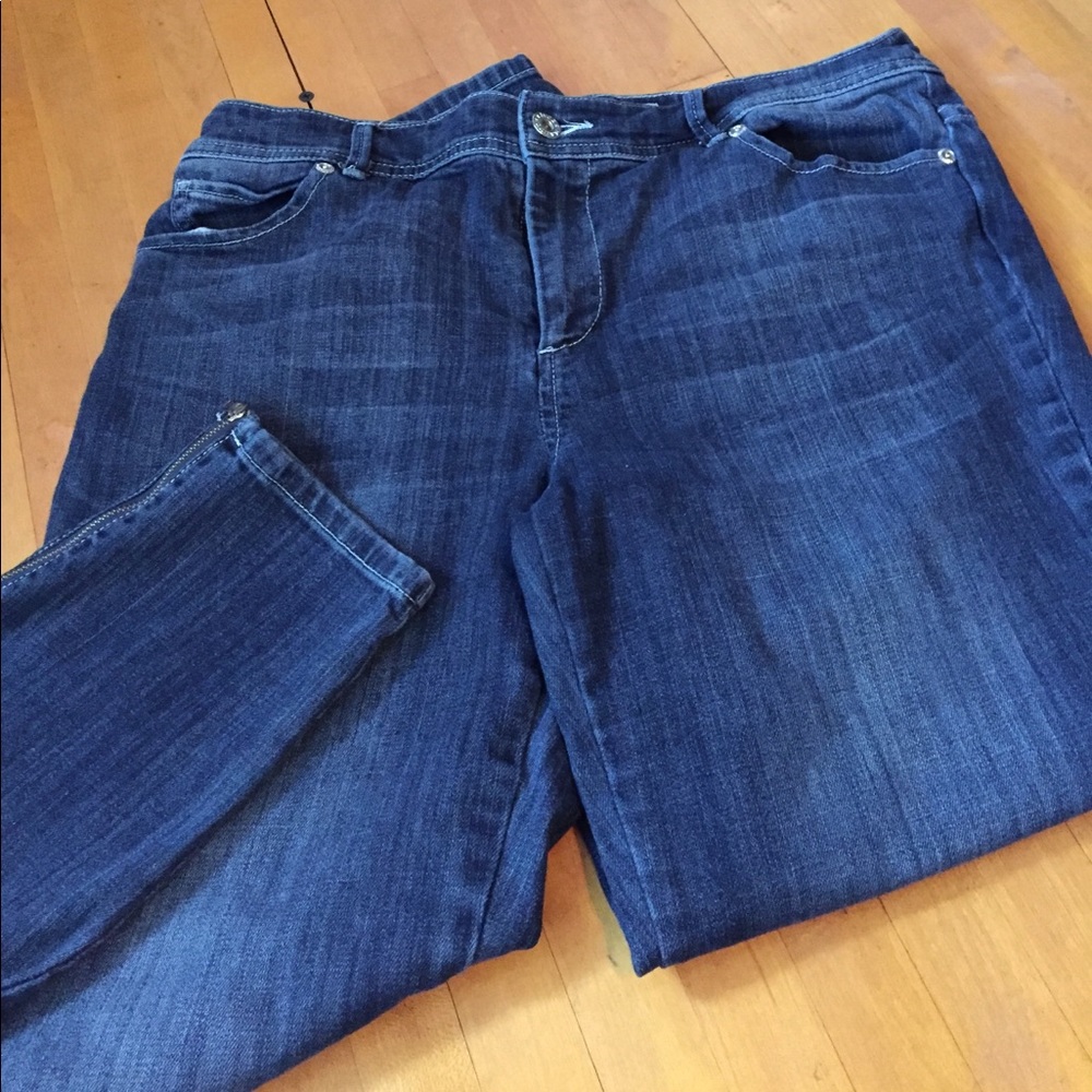 Chicos PLATINUM DENIM ZIP-ANKLE JEANS