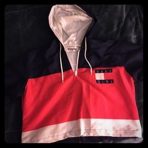 "BabyGirl" Cropped Windbreaker