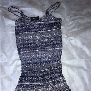 Blue Tribal Print Romper