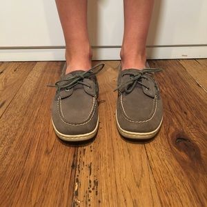Grey Sperry Top Sider Shoes