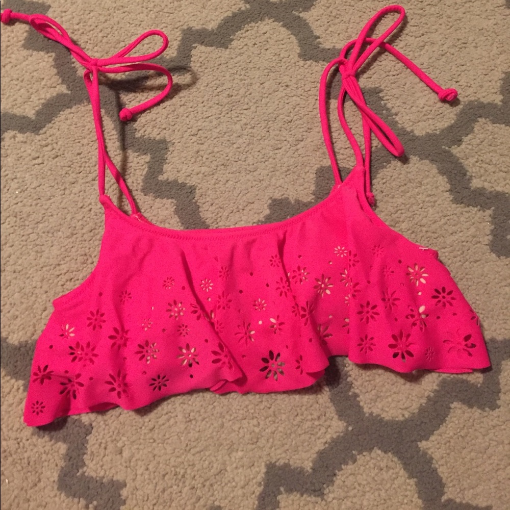Victoria's Secret Pink Bikini Flounce Top