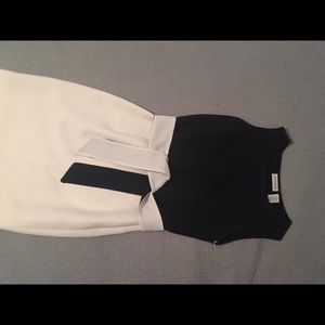 Ann Taylor black and white shift dress.  6