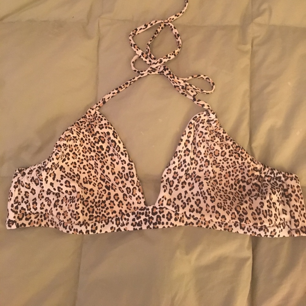 Leopard Halter Swim top