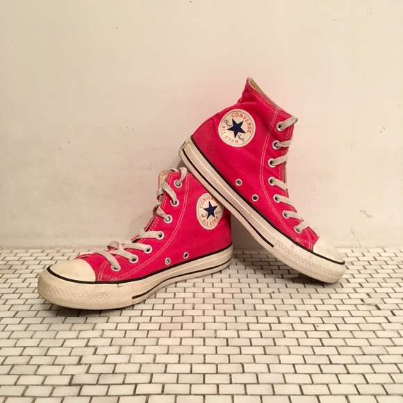 Converse Shoes - 💕Hot Pink High-Top All Star Converse💕 RARE COLOR