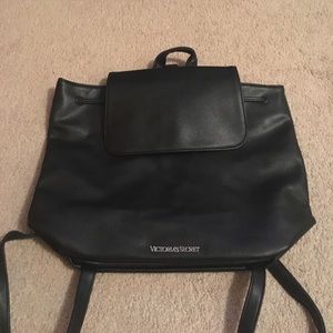 Victoria's Secret black faux leather bag