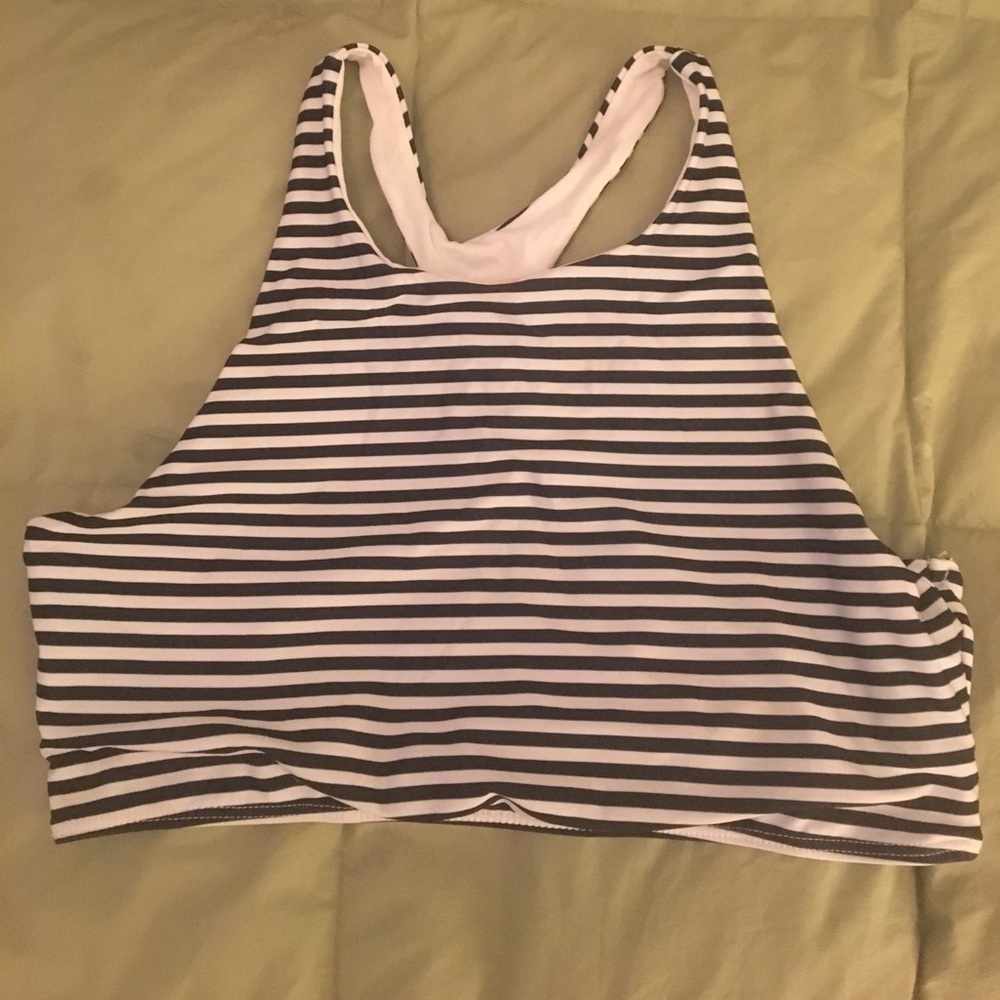 High neck swim top
