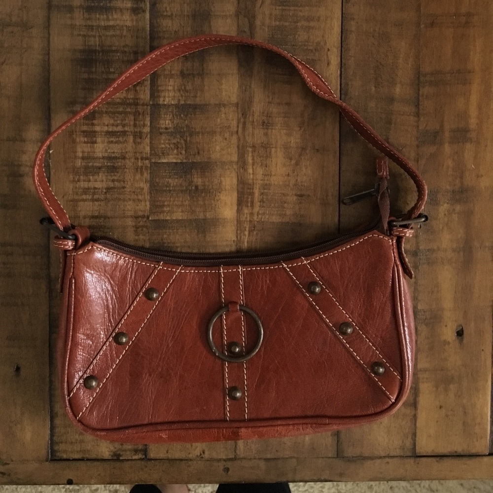 Brown Leather Shoulder Purse