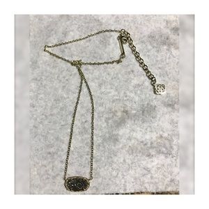 Kendra Scott Elisa Gold Necklace In Platinum Drusy