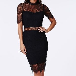 🖤 Missguided Lace Cut Out Bodycon Dress