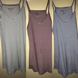 Bundle of 3 Arizona stripped razor back tank tops