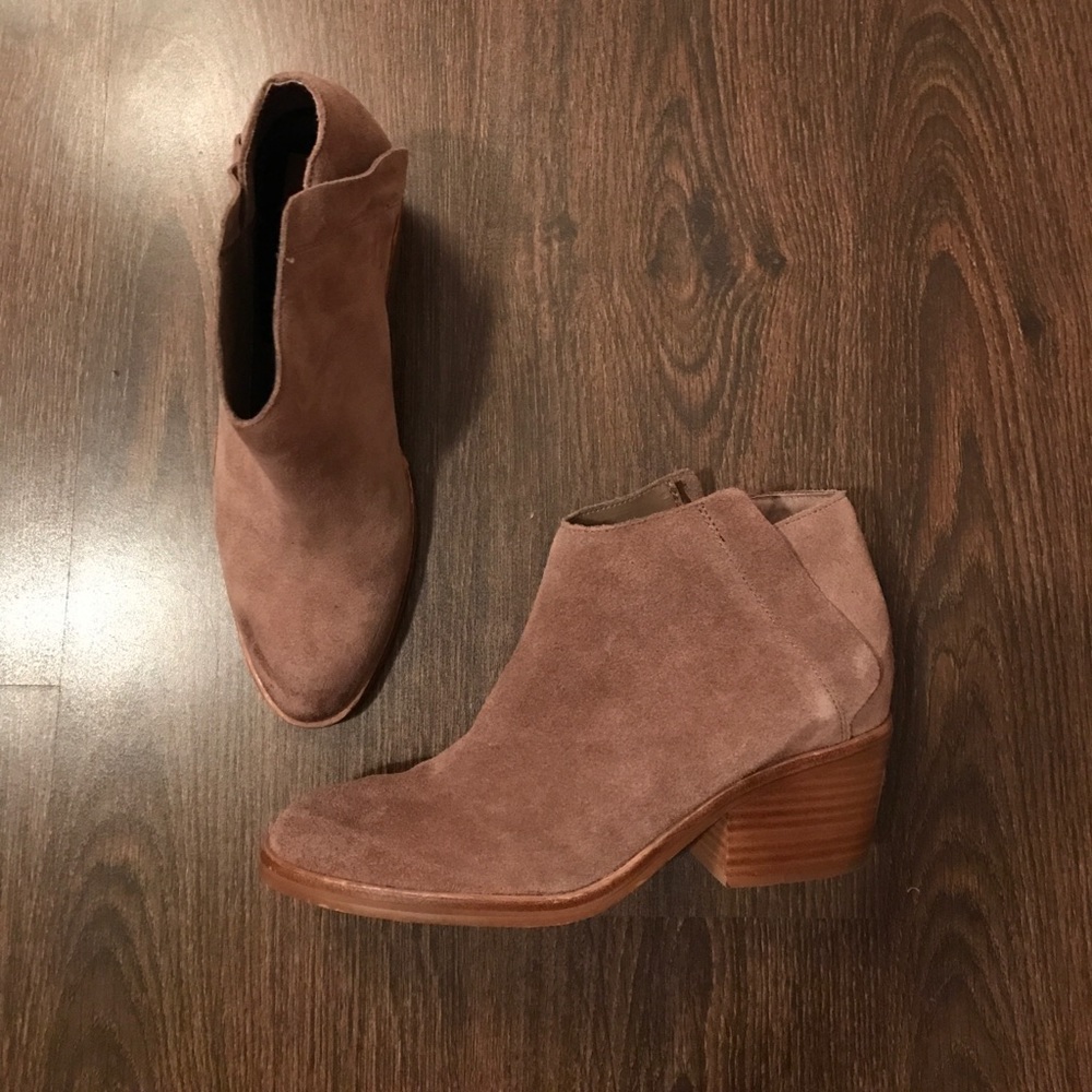 Taupe Suede Booties