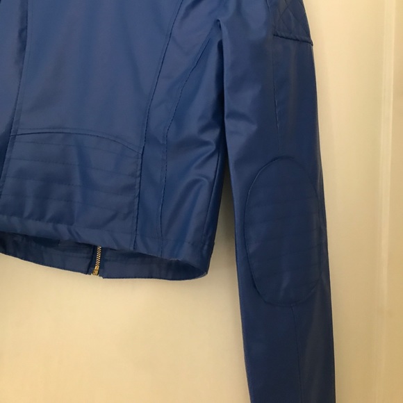 Blue faux leather jacket - Picture 5 of 7