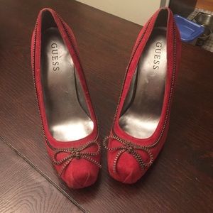 Red Guess heels