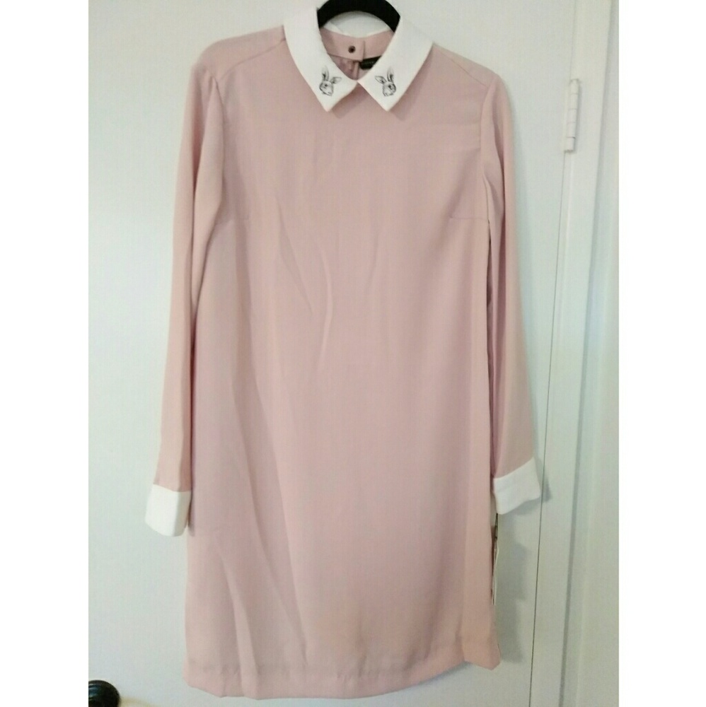 Victoria Beckham Pink Dress Bunny  Long Sleeve