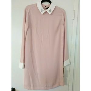 Victoria Beckham Pink Dress Bunny  Long Sleeve