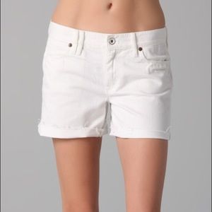 Madewell white jean shorts