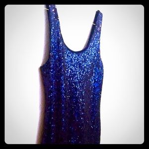Perfect for NYE -Rue 21 Navy Blue Sequin Dress