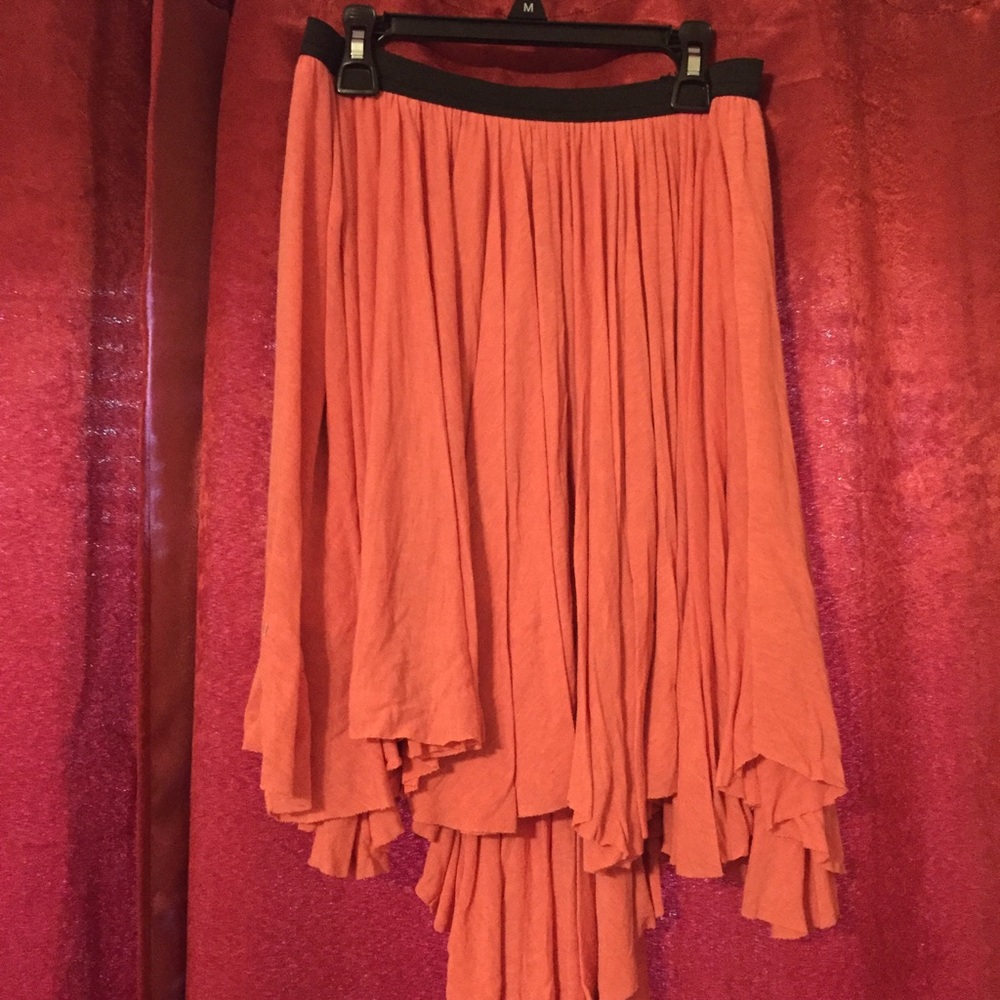 Free people orange skirt