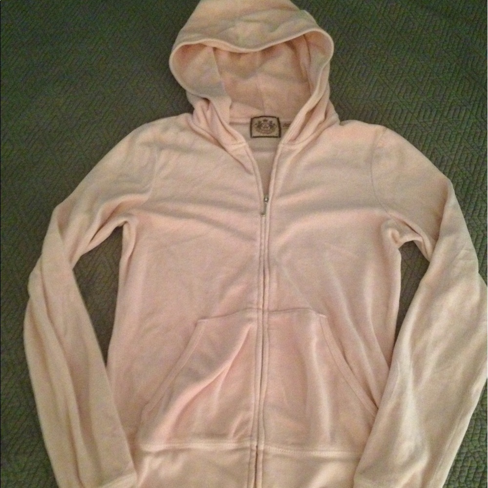 Juicy Couture Velour Light Pink Zip Up