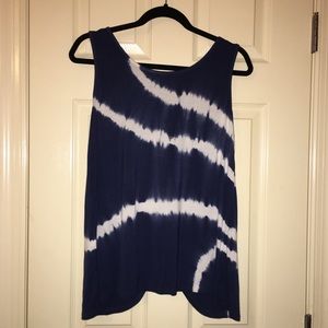 Navy blue tie dye tank