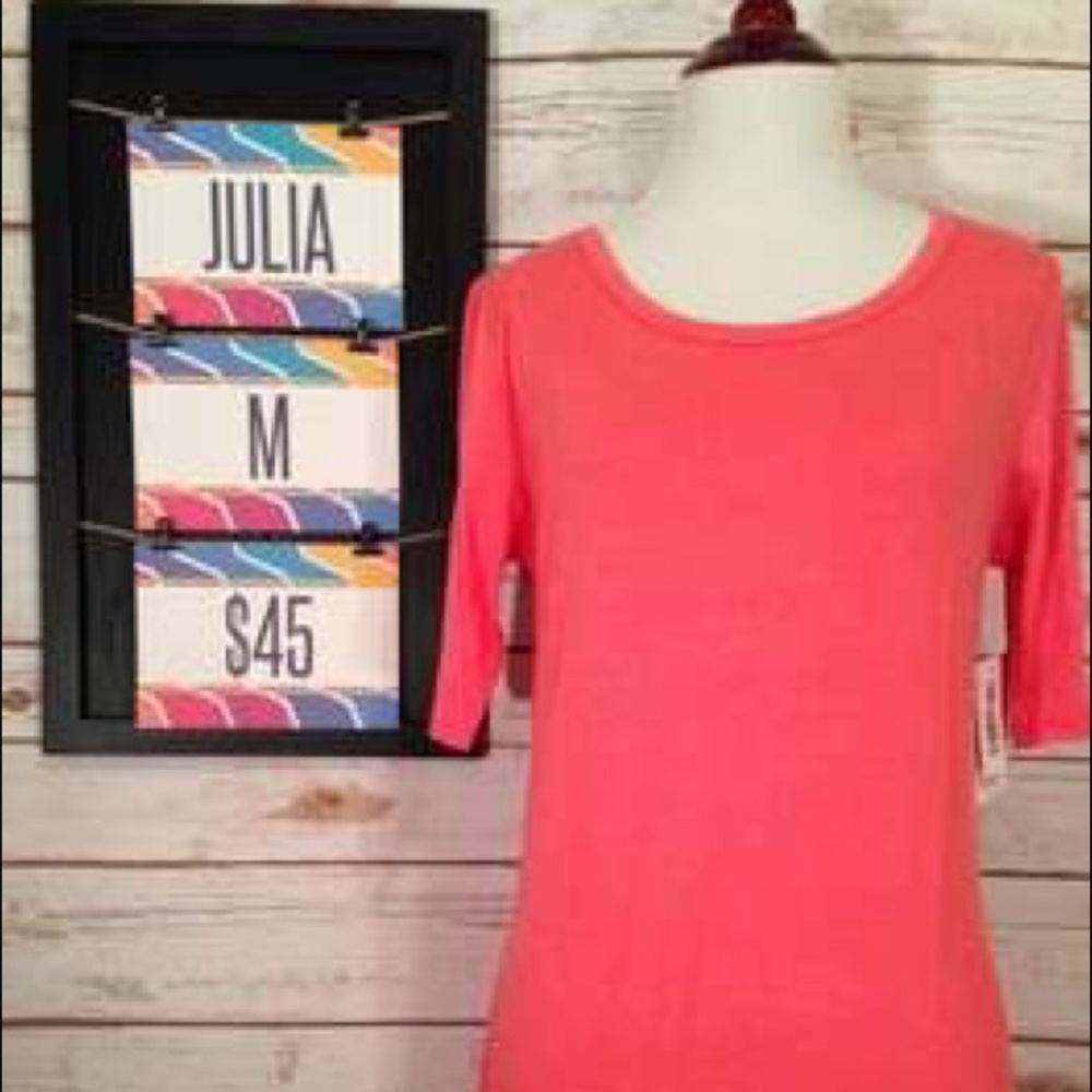 NWT LuLaRoe Solid Light Coral Julia
