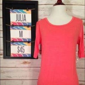 NWT LuLaRoe Solid Light Coral Julia