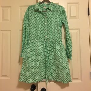 Gap shirt dress with pockets, drawstring waist