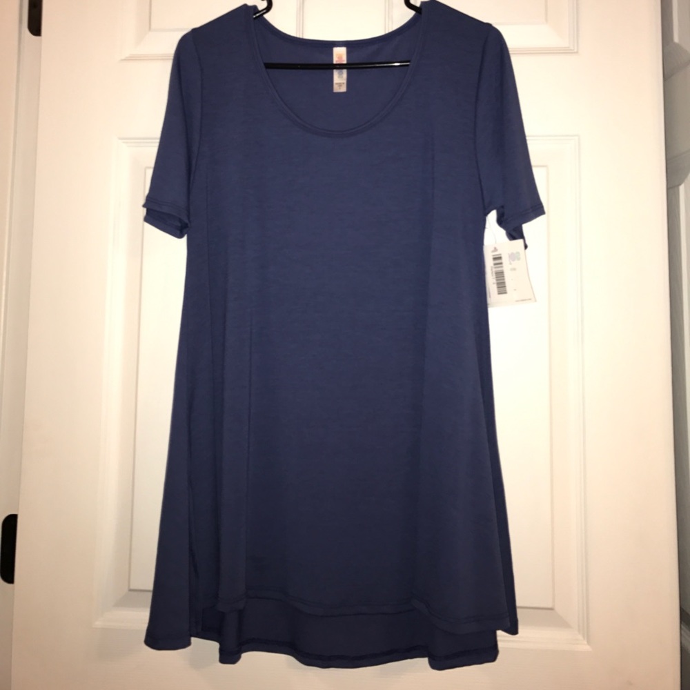 LulaRoe blue Perfect T Small