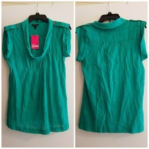 Sale! Topshop cowl scoop neck top with tab sleeves