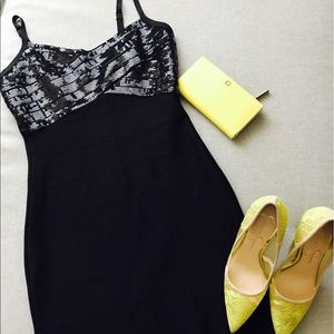 Black Sequin bandage Guess dress.  Size L $25