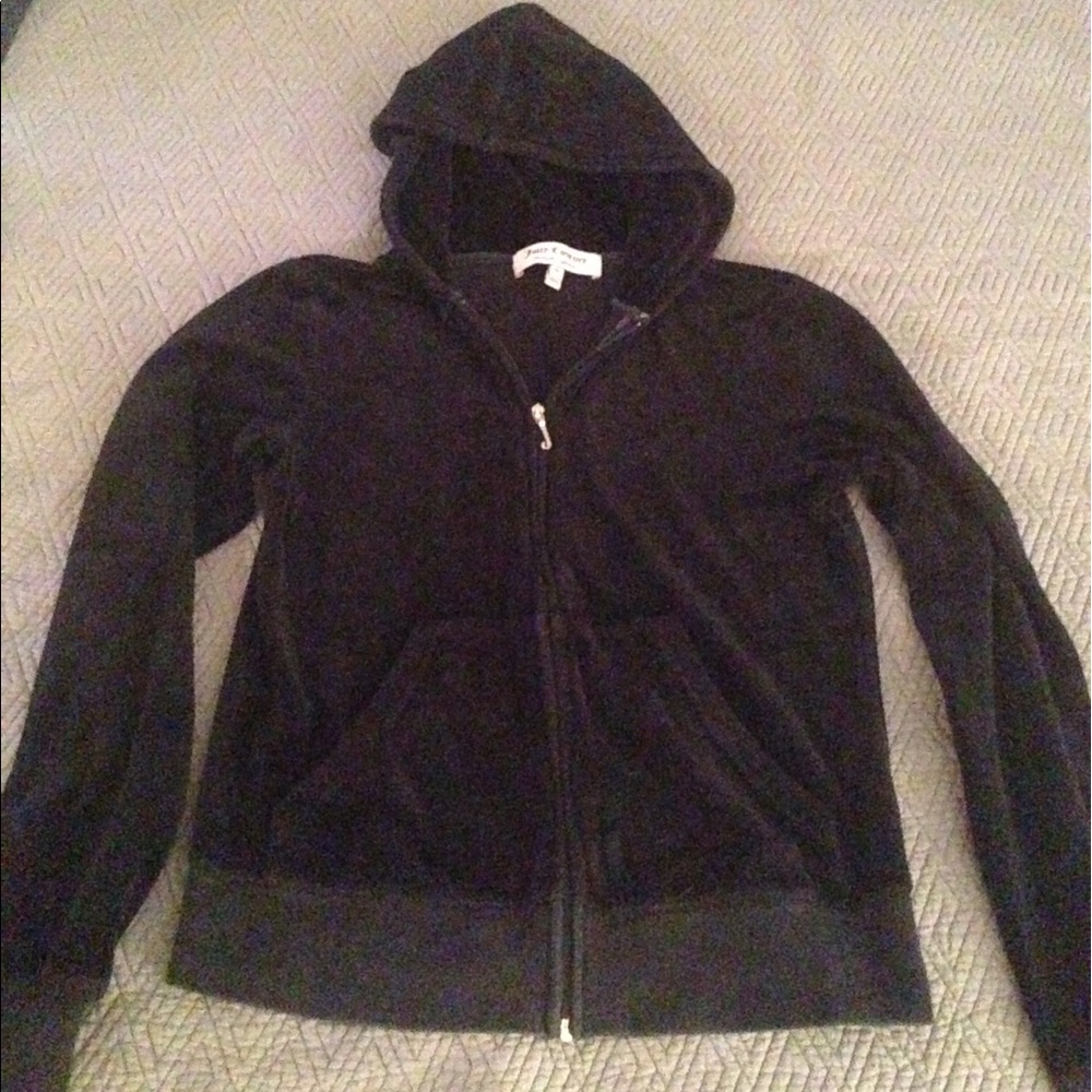 Juicy Couture Velour Black Zip Up