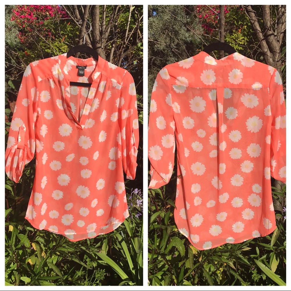 Daisy Coral blouse