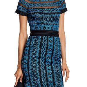 Tadashi shoji black and blue dress size 16
