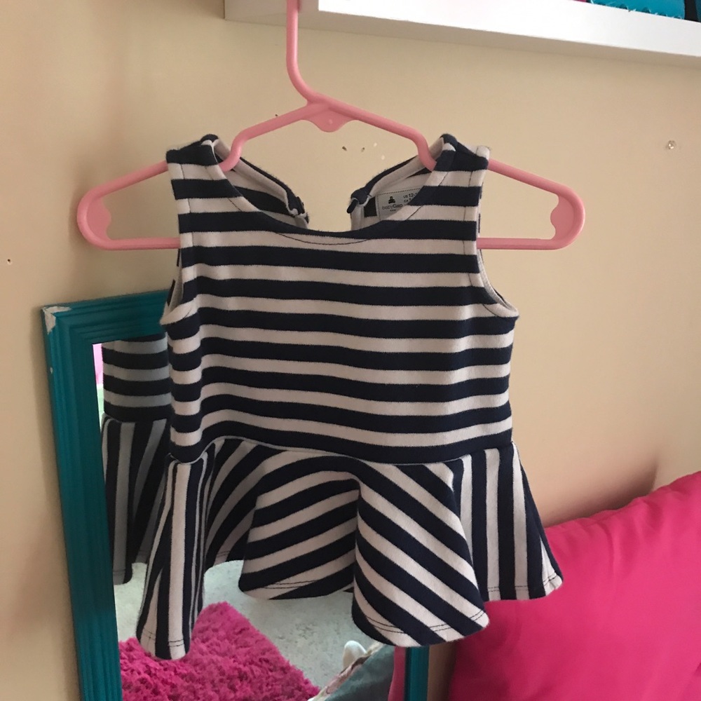 ⚡flash sale⚡️ Toddler blue &white peplum shirt