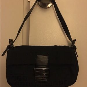 Authentic Black Fendi Shoulder Purse