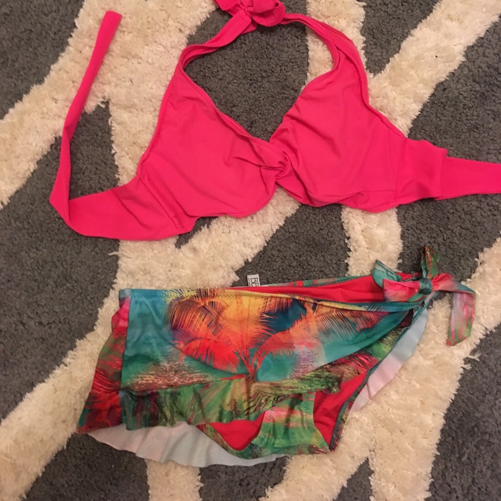 Pink blue orange medium/ 34D bikini
