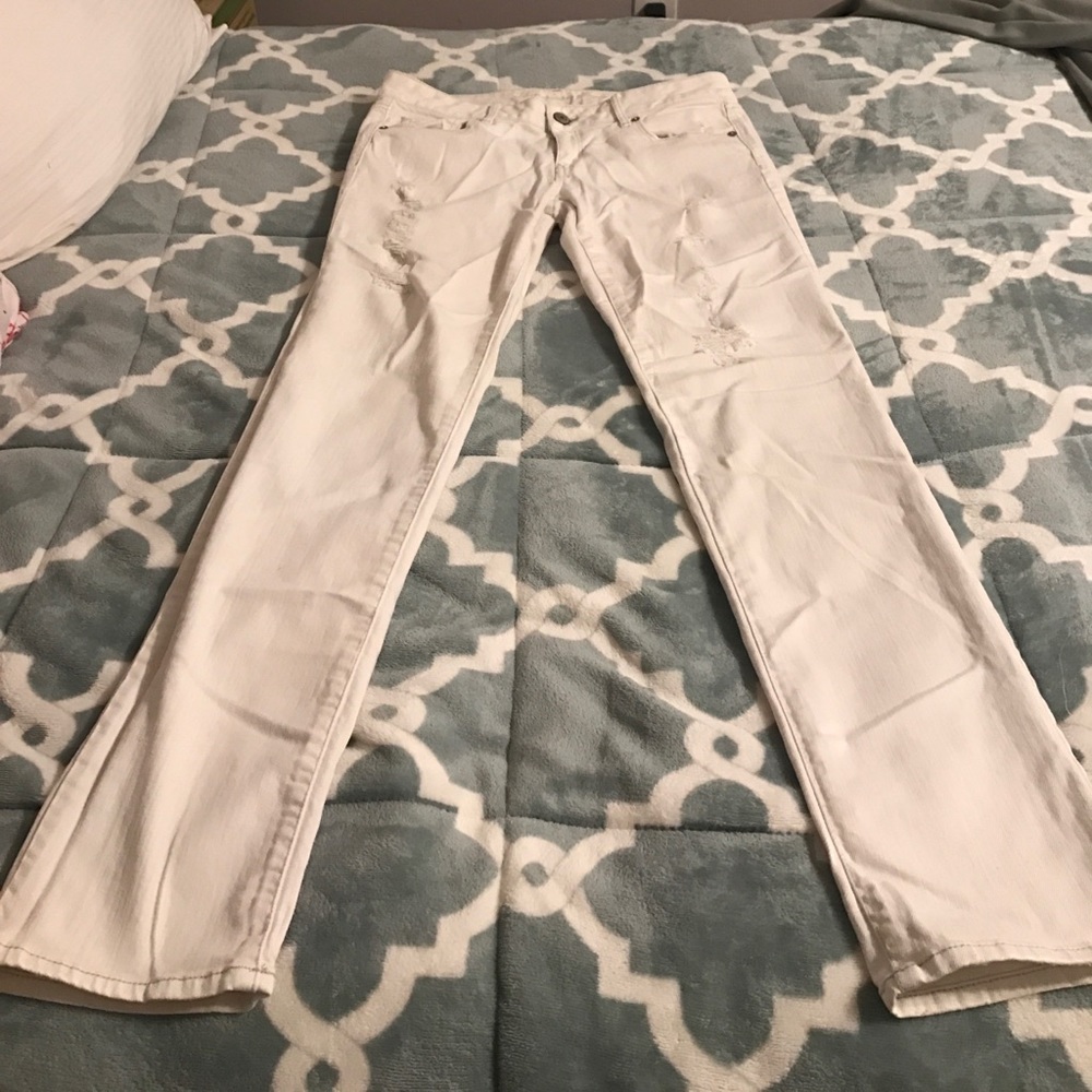 American Eagle White Skinny Jeans- Size 10
