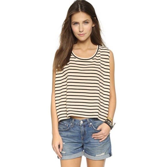 Free People Striped Muscle Tee - Picture 2 of 4