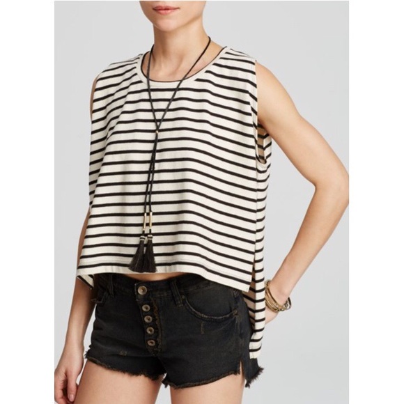 Free People Striped Muscle Tee - Picture 3 of 4