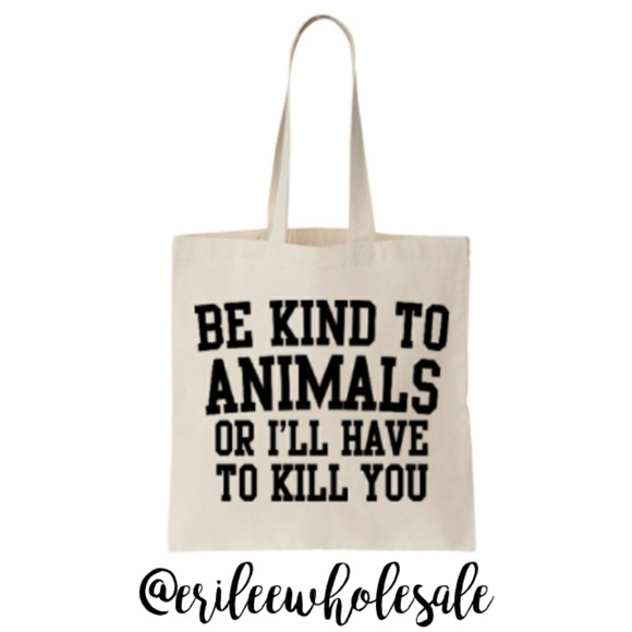 • Wholesale • Be Kind To Animals Tote Bag - Picture 1 of 2