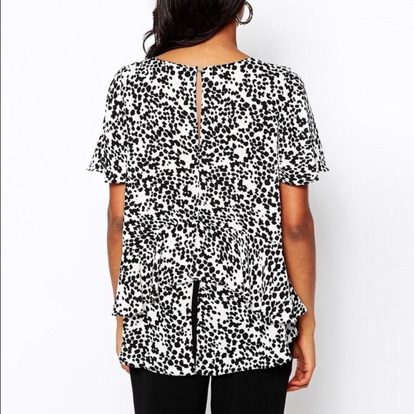 new • river island asos open back peplum top - Picture 2 of 3