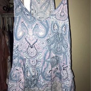 Cotton on blue patterned strappy top