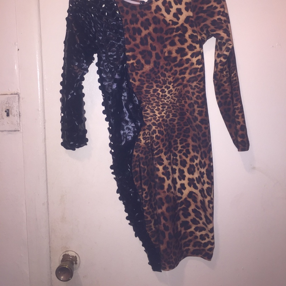 Half print dress