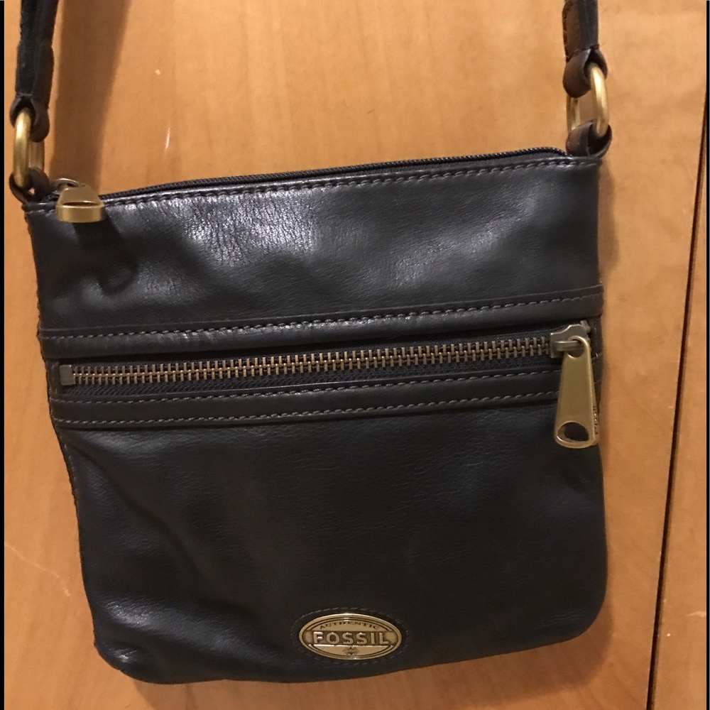 Black Fossil Crossbody Bag
