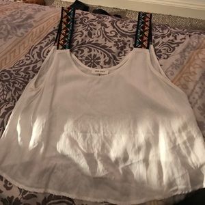 cropped white tank top