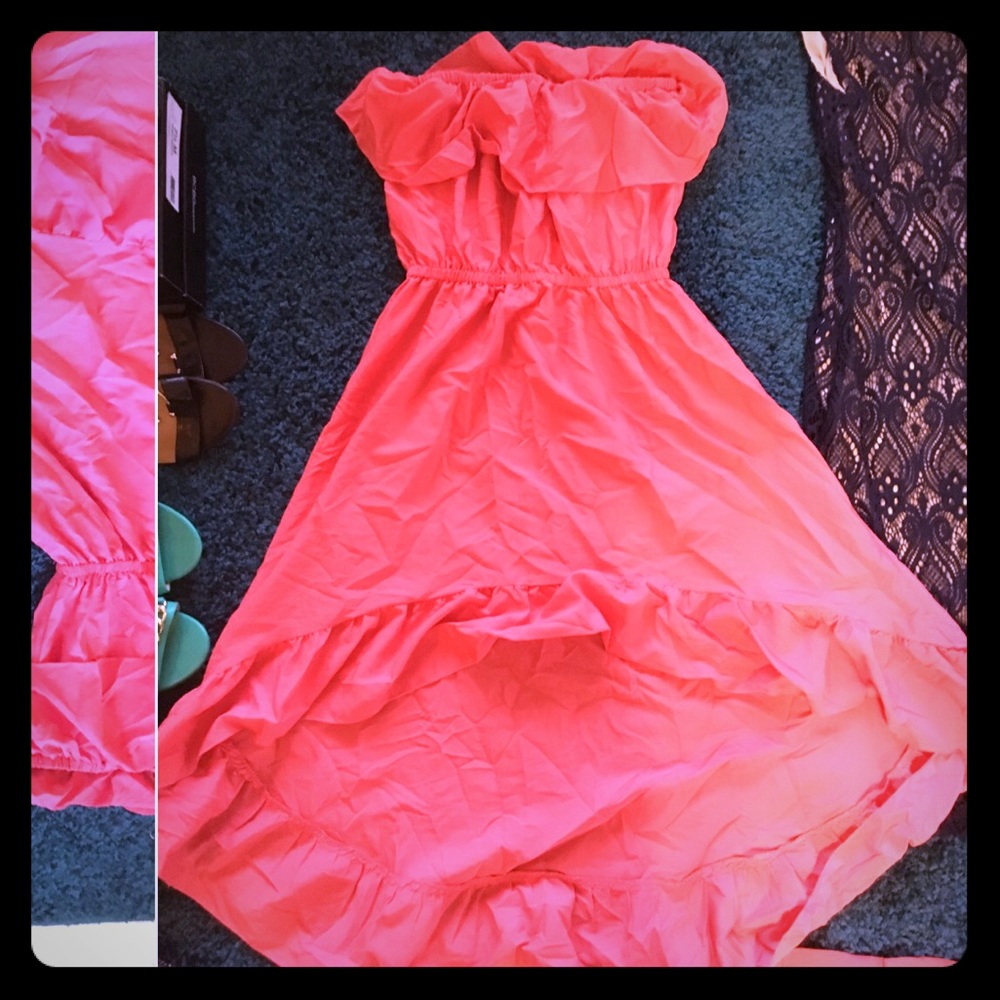 Coral colored dress